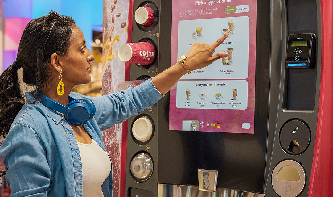 Costa coffee 2025 vending machine price